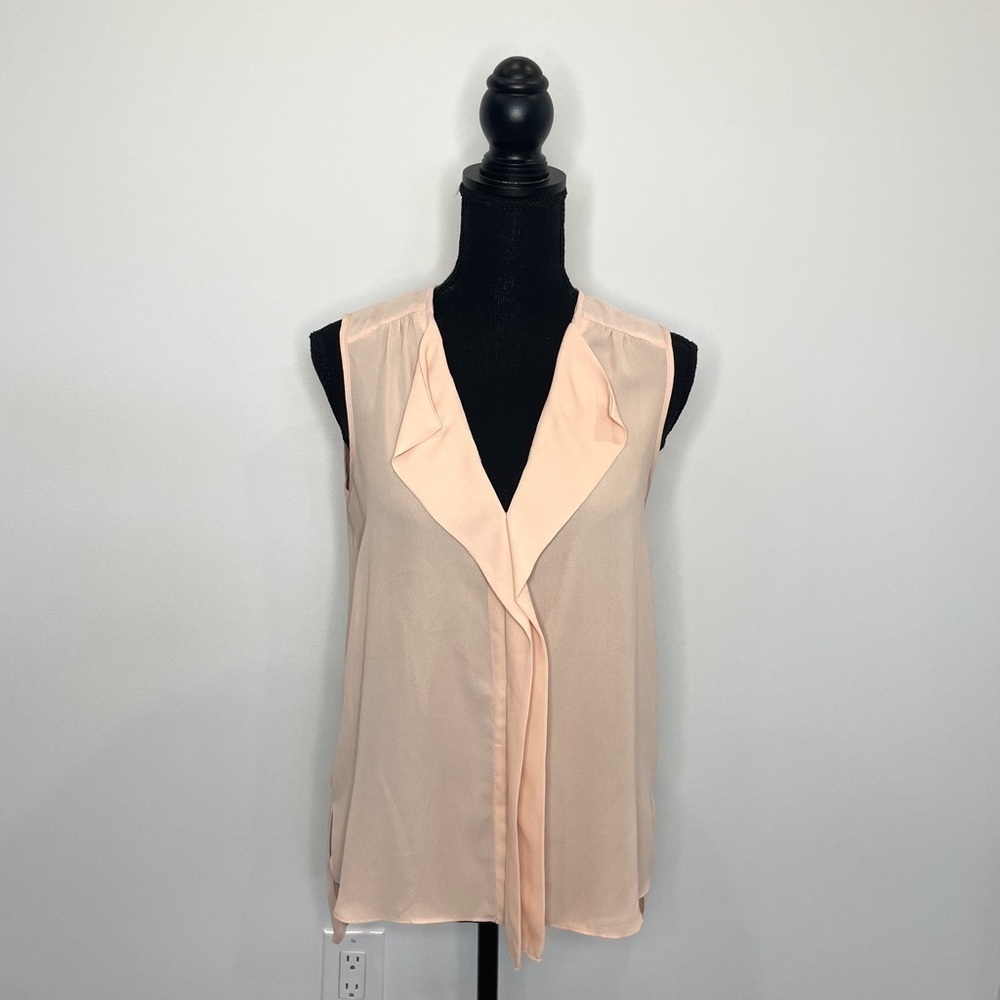 Atmosphere Cream V-Neck Sheer Blouse